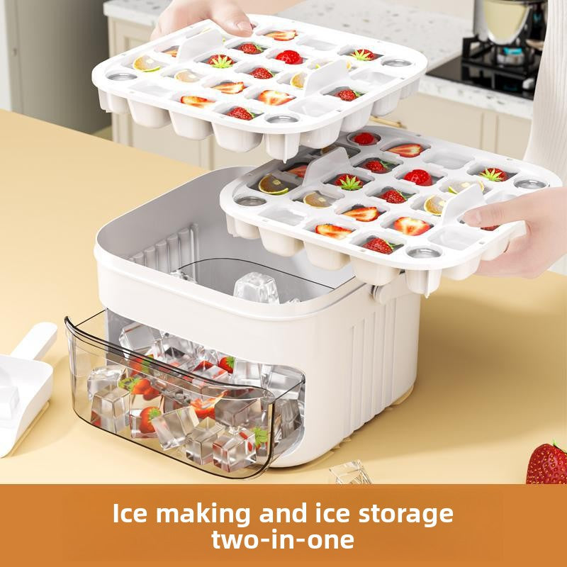 Homemade Ice Cube Maker with Pressing Function
