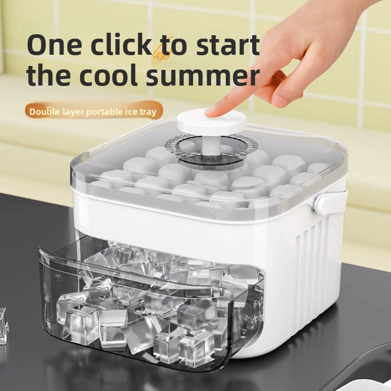 Homemade Ice Cube Maker with Pressing Function