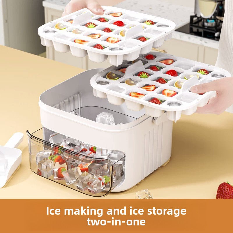 Homemade Ice Cube Maker with Pressing Function