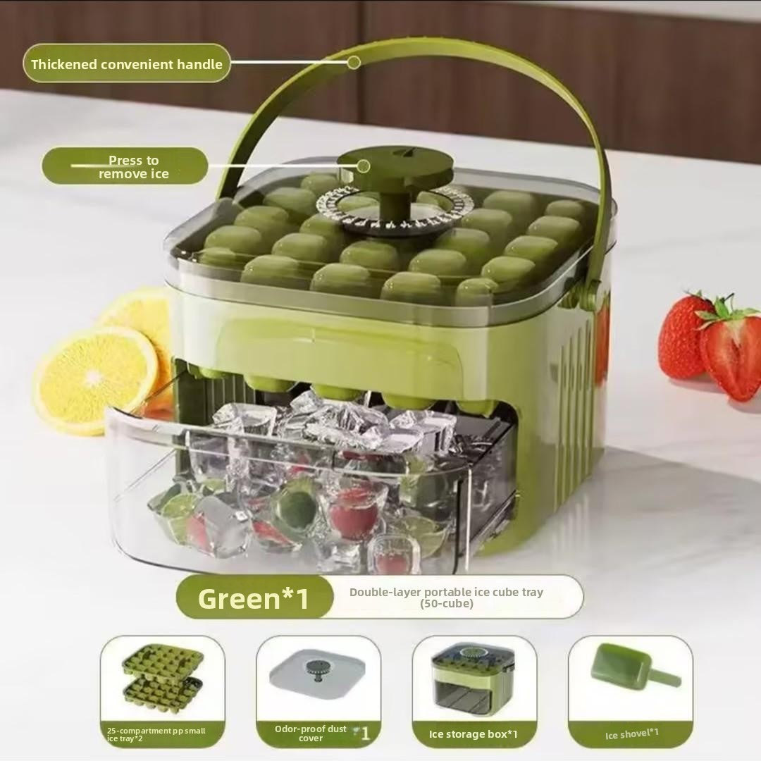 Homemade Ice Cube Maker with Pressing Function
